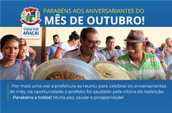 ANIVERSARIANTES DE OUTUBRO